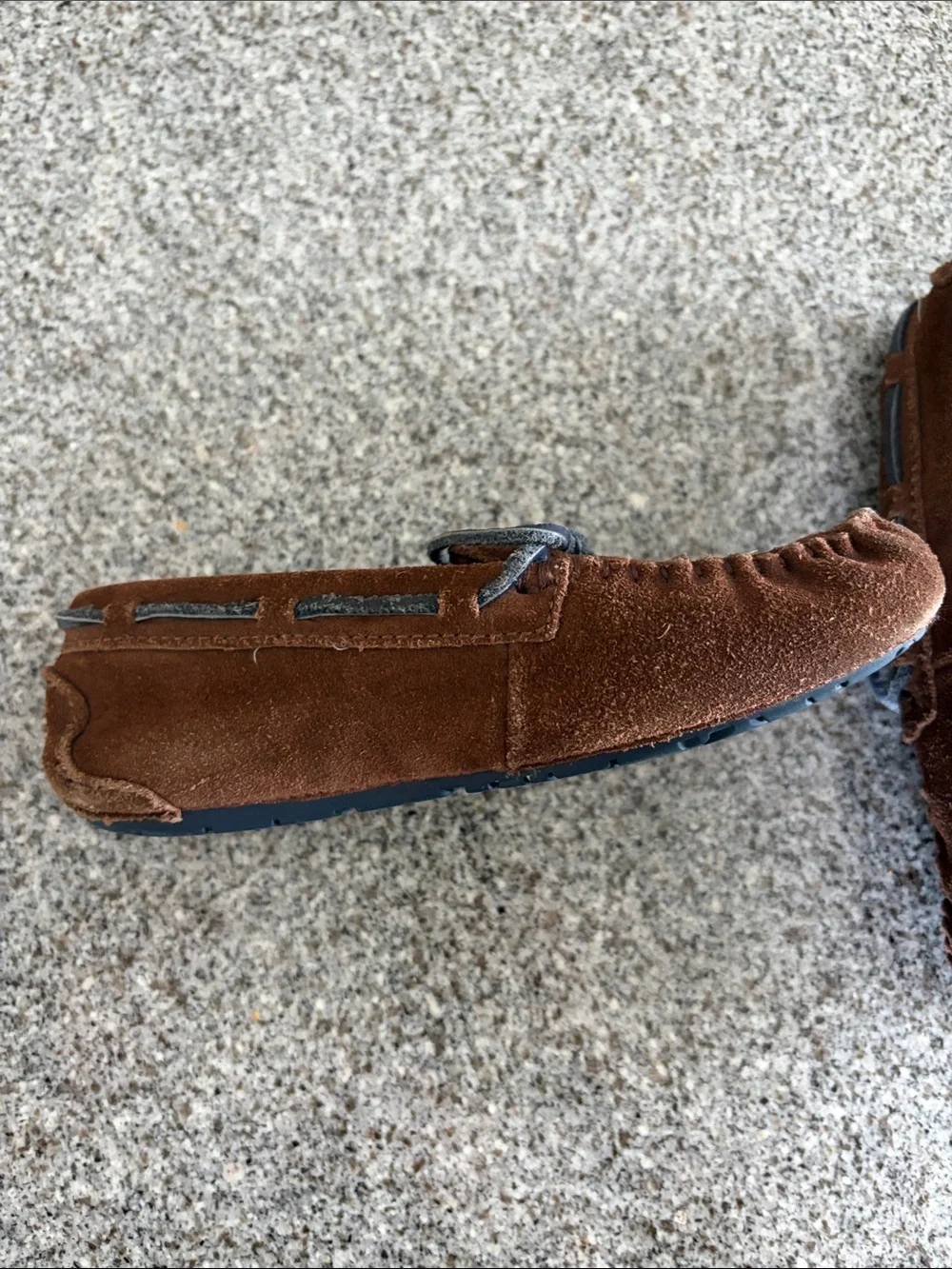 UGG kids Chestnut Suede Moccasin Slip-Ons